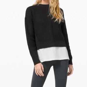 lululemon new heights sweater blk sz 4